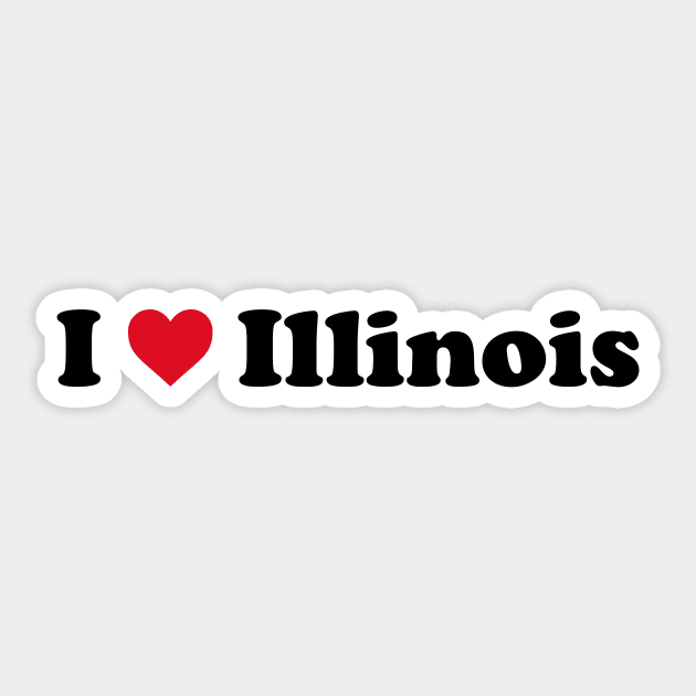 I Love Illinois Sticker by Novel_Designs